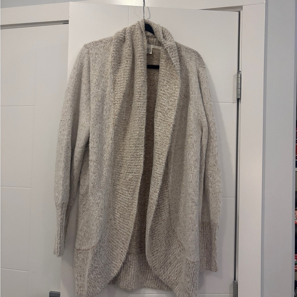 Max Studio Open-Front Acrylic Cardigan